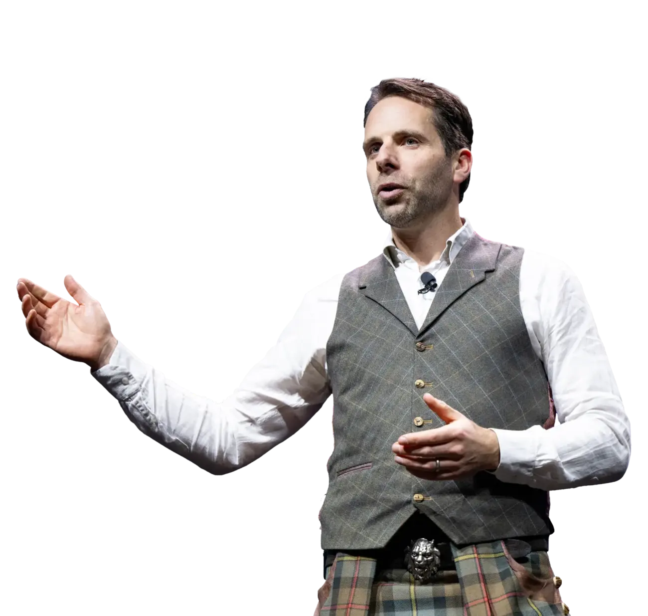 Mark Beaumont on stage